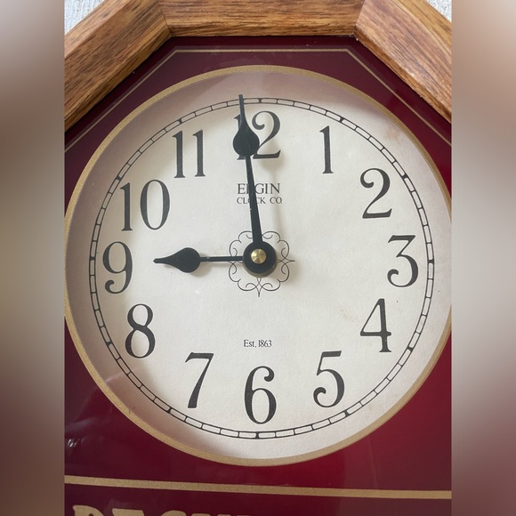 Vintage Regulator Wall Clock Elgin 16” length - Picture 5 of 7